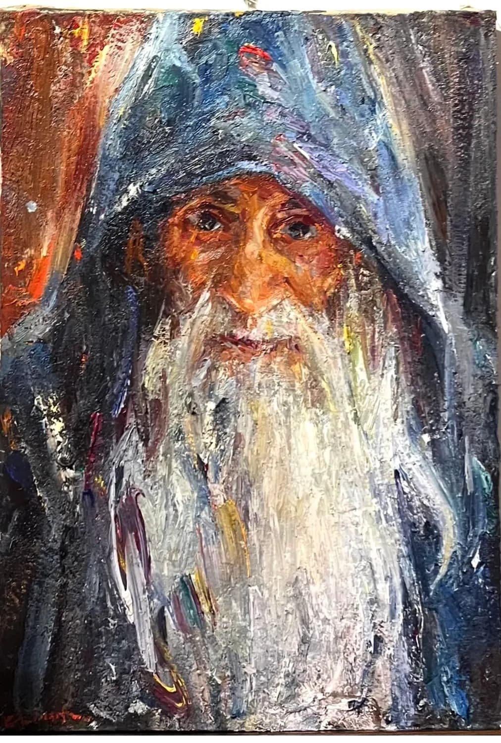 Calugar — Gheorghe Lisita, ulei pe pânză